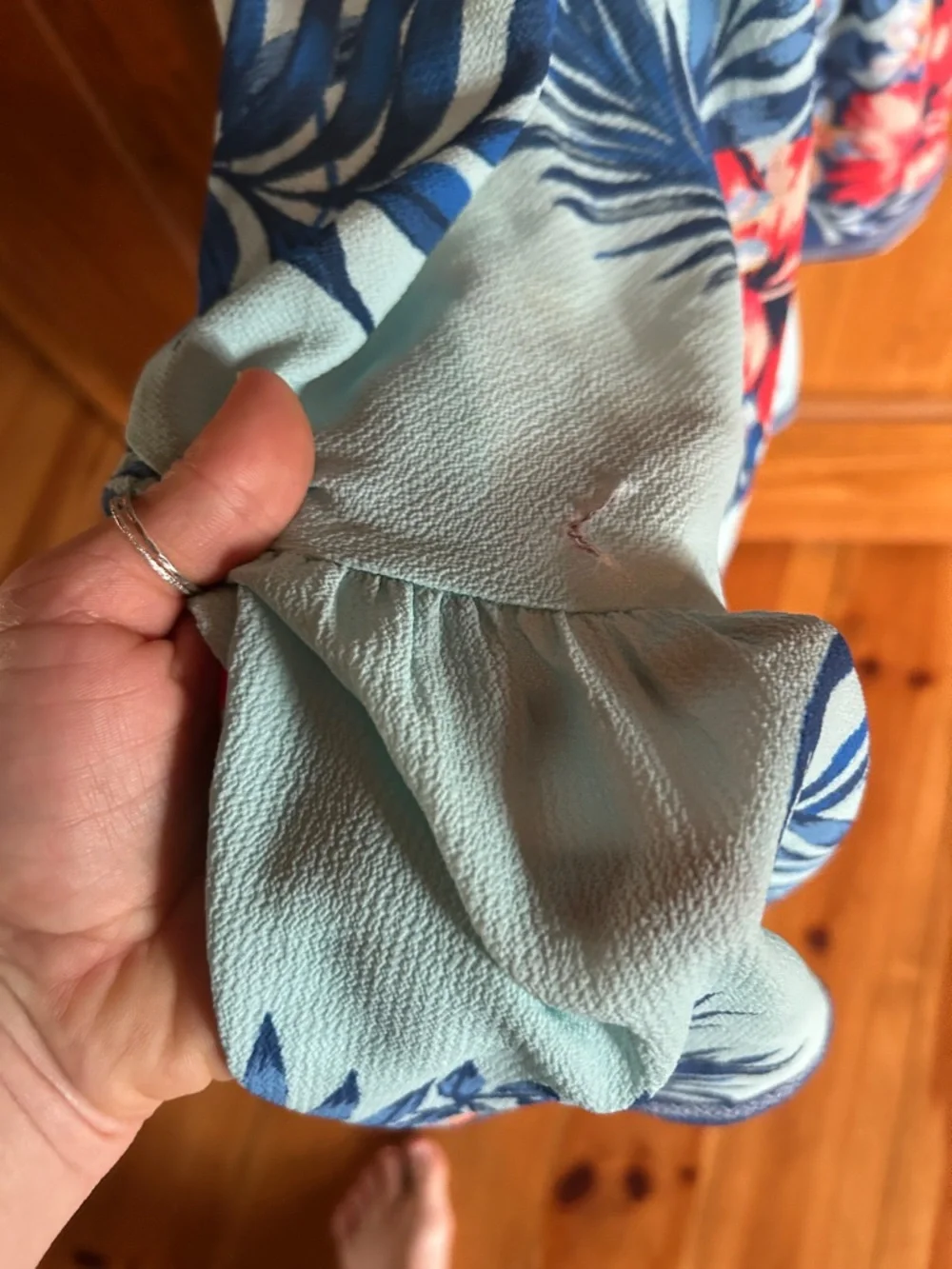 Jealous Tomato Blue Floral Wrap Midi Dress - Picture 7 of 7